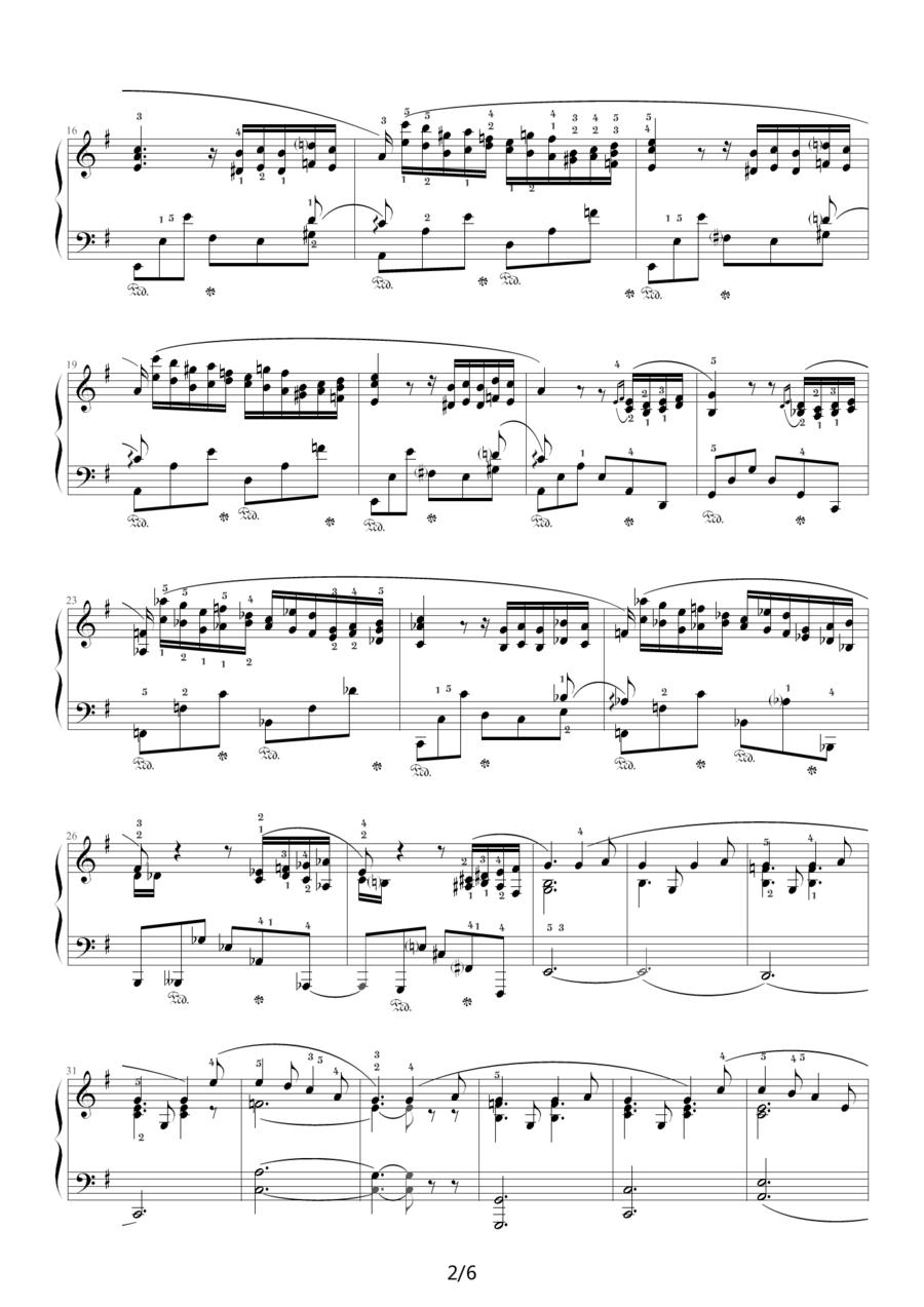 G大调夜曲，Op.37,No.2（肖邦第12号夜曲）钢琴曲谱（图2）