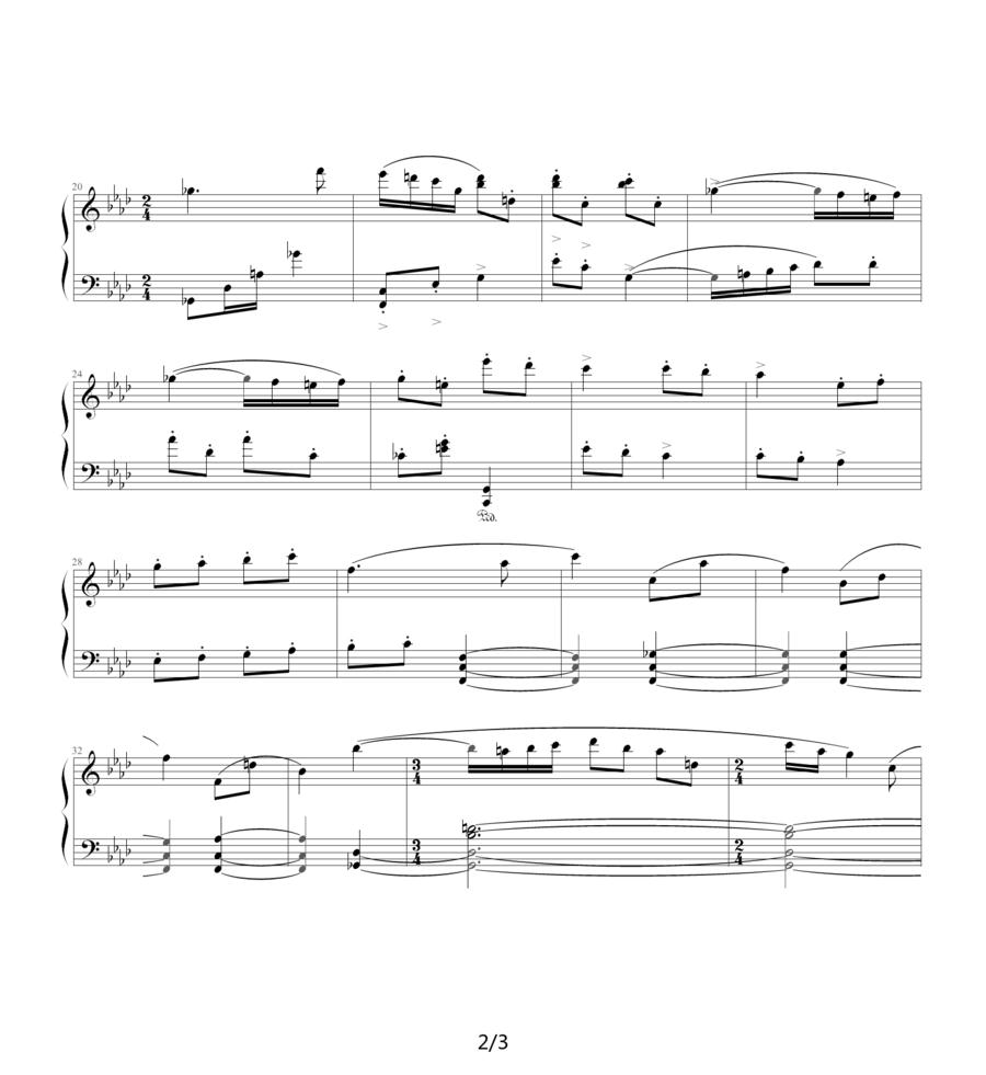 肖斯塔科维奇—前奏曲（18）：f小调钢琴曲谱（图2）