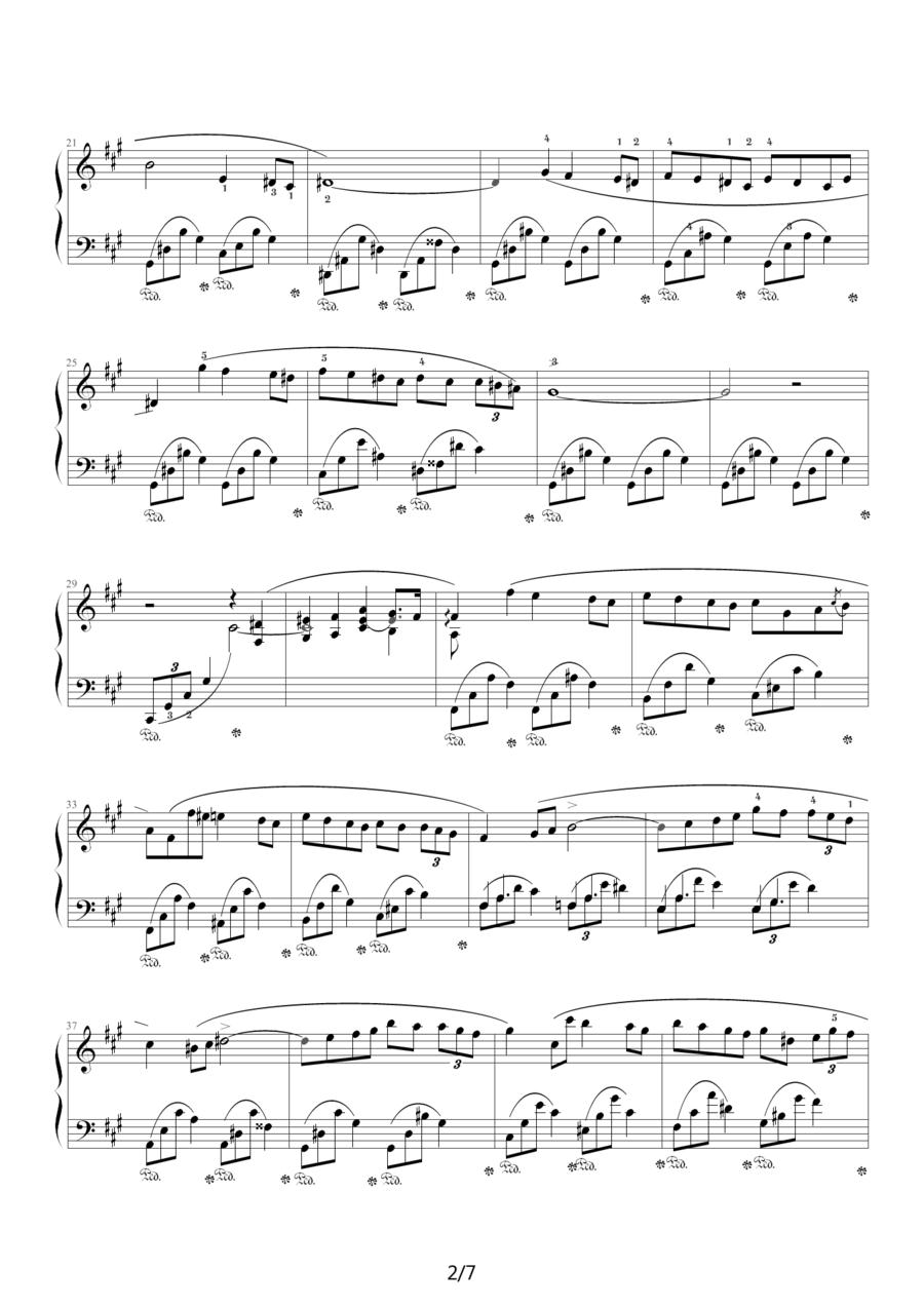 升f小调夜曲，Op.48,No.2（肖邦第14号夜曲）钢琴曲谱（图2）