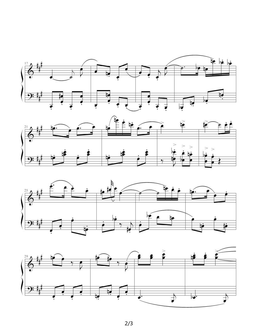 肖斯塔科维奇—前奏曲（8）：升f小调钢琴曲谱（图2）