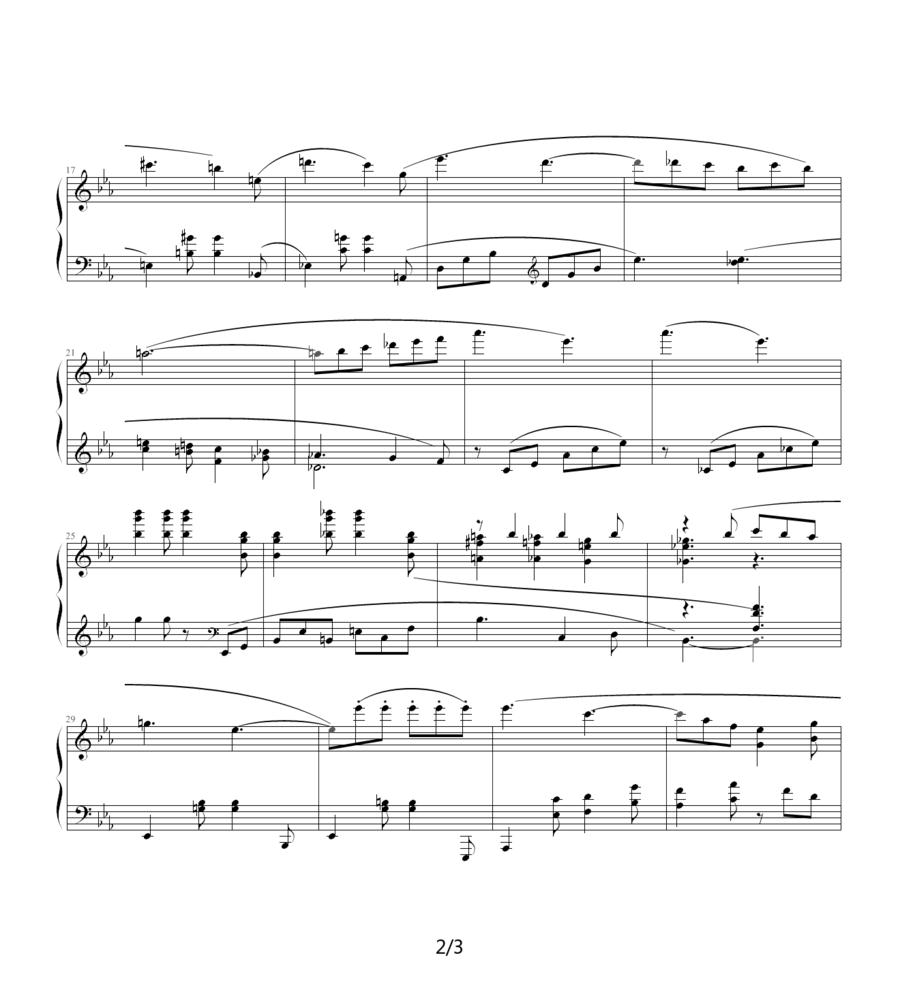 肖斯塔科维奇—前奏曲（19）：降E大调钢琴曲谱（图2）