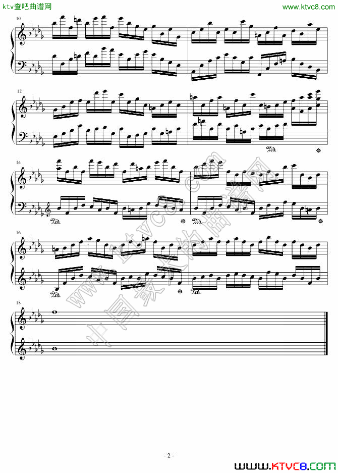 bB小调前奏曲钢琴曲谱（图2）