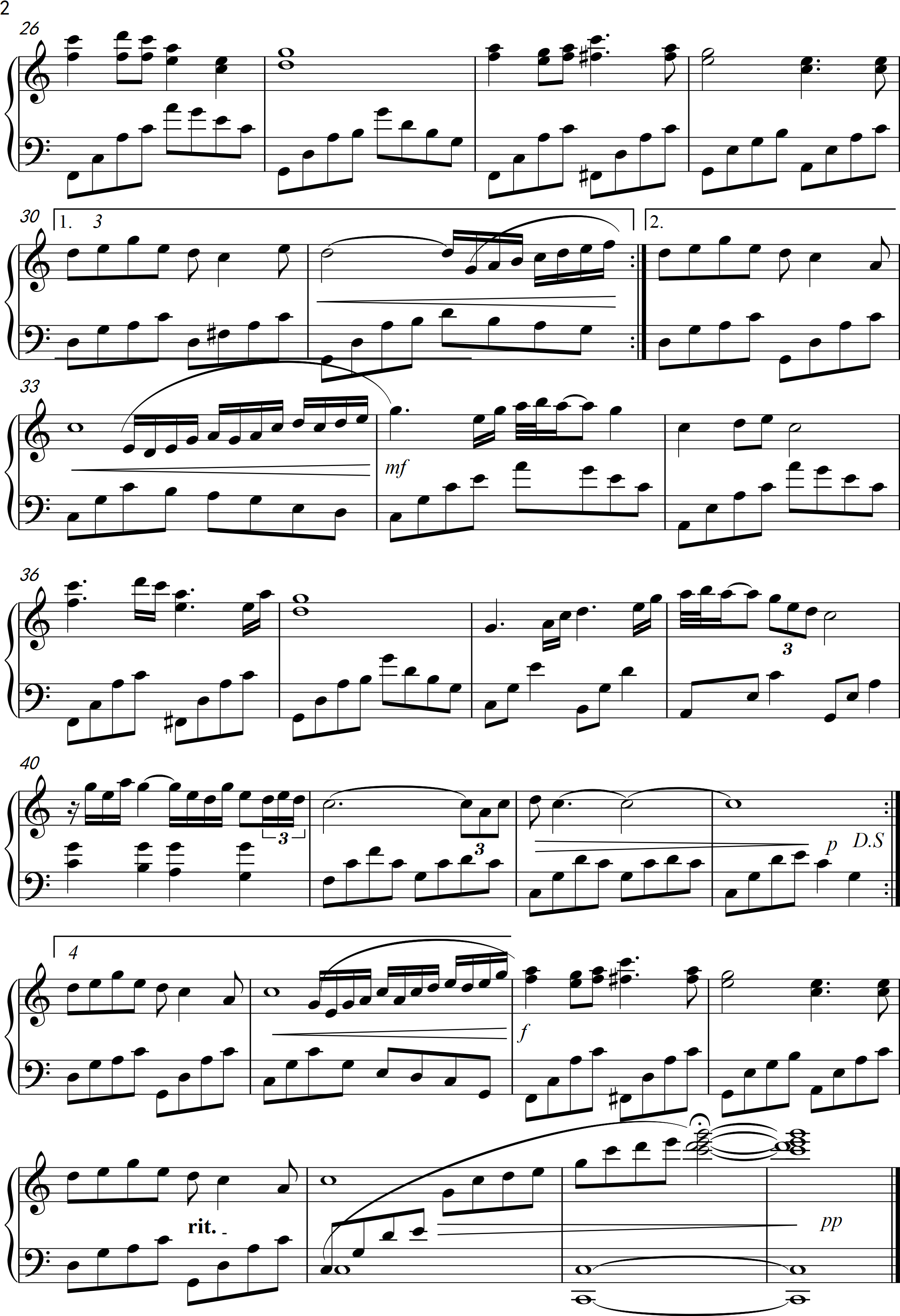 城里的月光钢琴曲谱（图2）