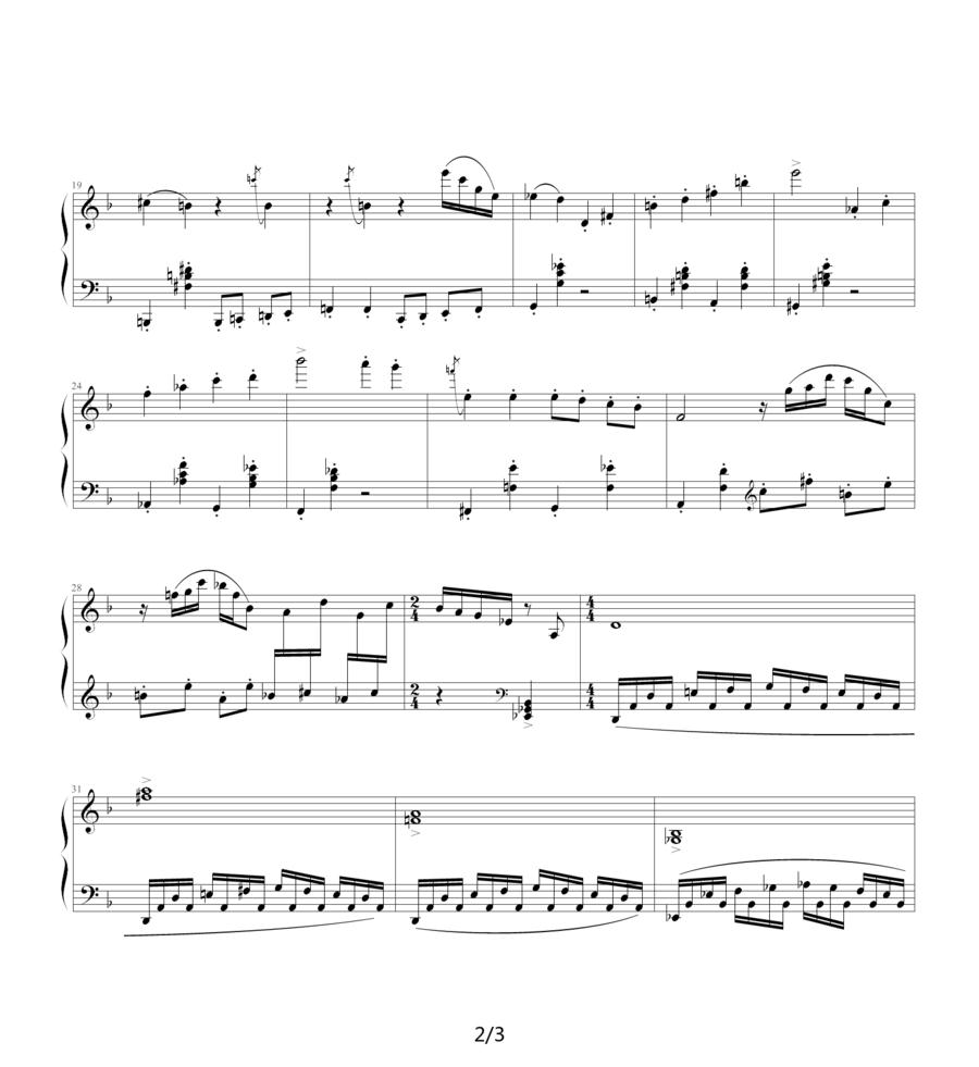 肖斯塔科维奇—前奏曲（24）：d小调钢琴曲谱（图2）