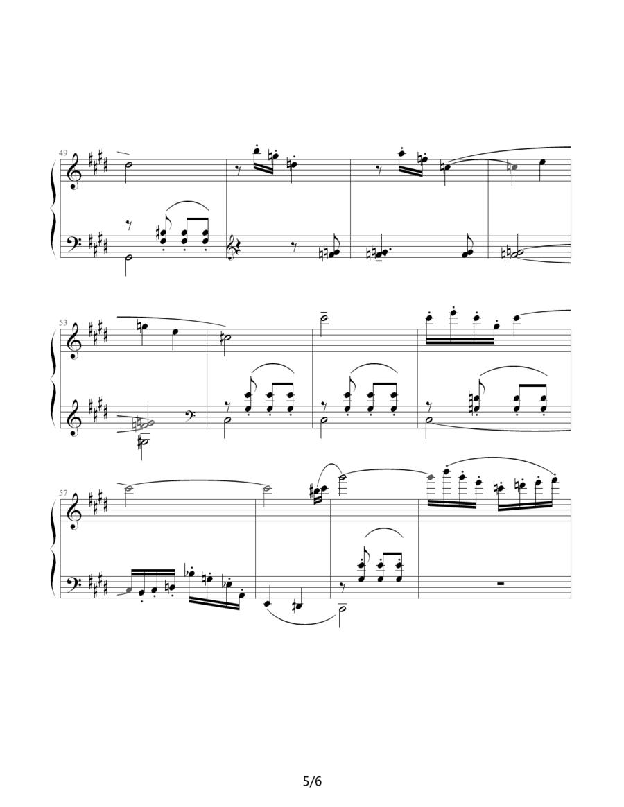 肖斯塔科维奇—前奏曲（10）：升c小调钢琴曲谱（图5）