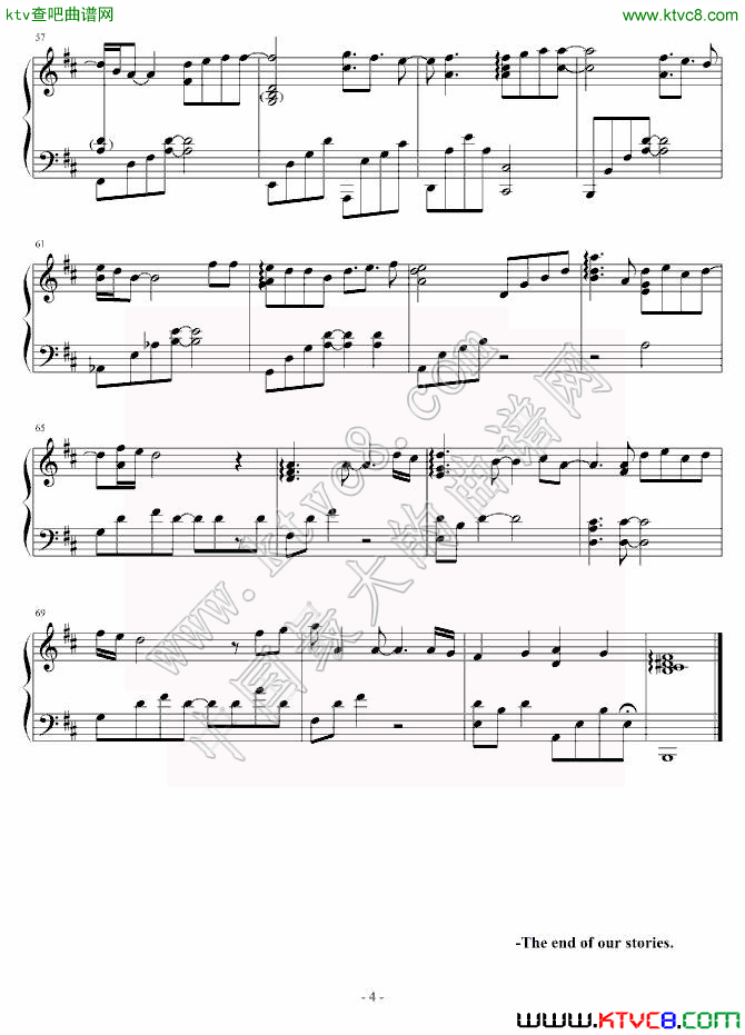 你的微笑钢琴曲谱（图4）