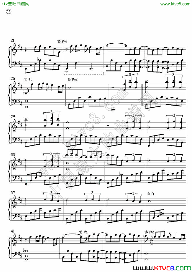 月之影-克莱德曼与斯坦伯格钢琴曲谱（图2）