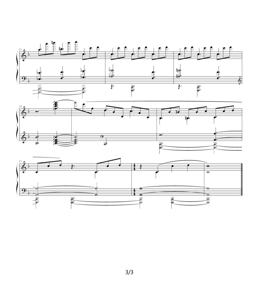 肖斯塔科维奇—前奏曲（23）：F大调钢琴曲谱（图3）