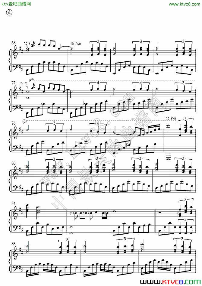 月之影-克莱德曼与斯坦伯格钢琴曲谱（图4）