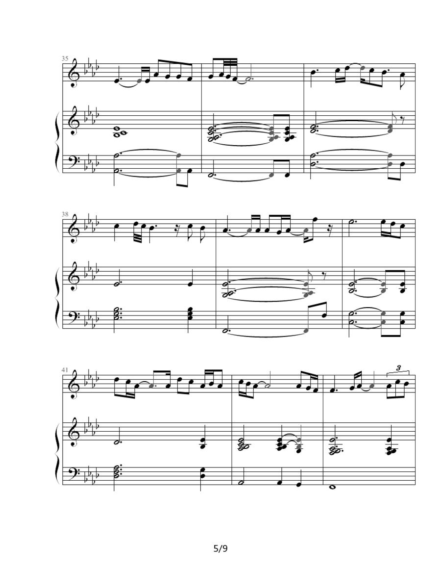 如果你听见我的歌钢琴曲谱（图5）