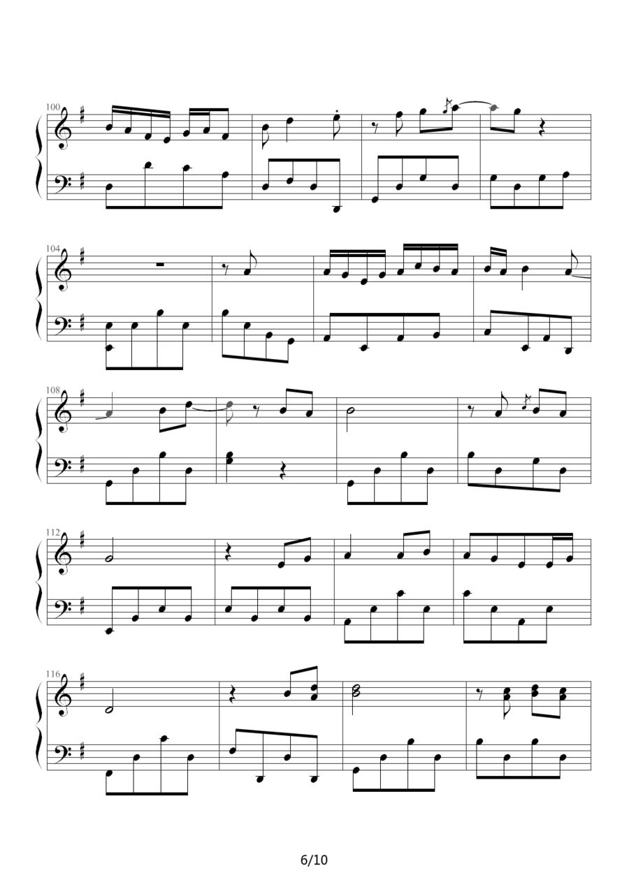 两只蝴蝶（Music-boy改编版）钢琴曲谱（图6）
