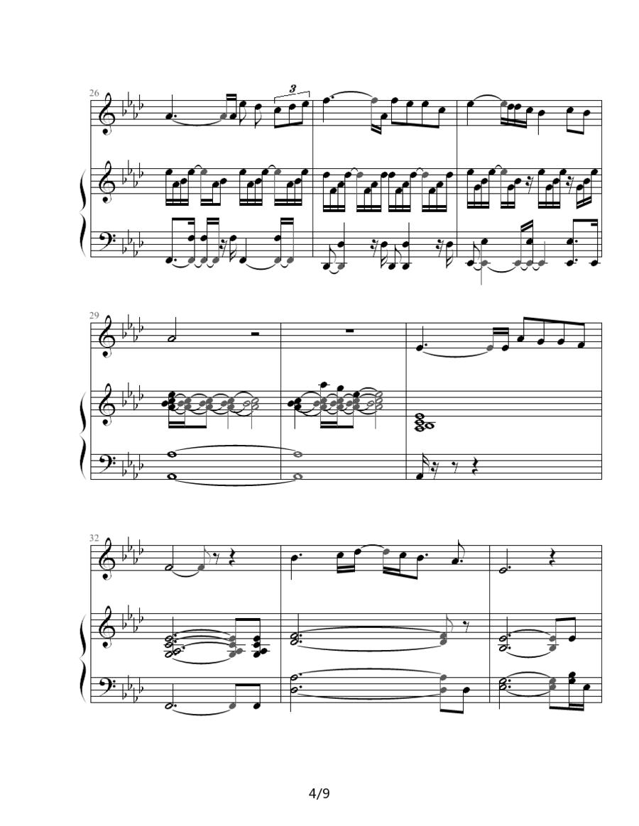 如果你听见我的歌钢琴曲谱（图4）