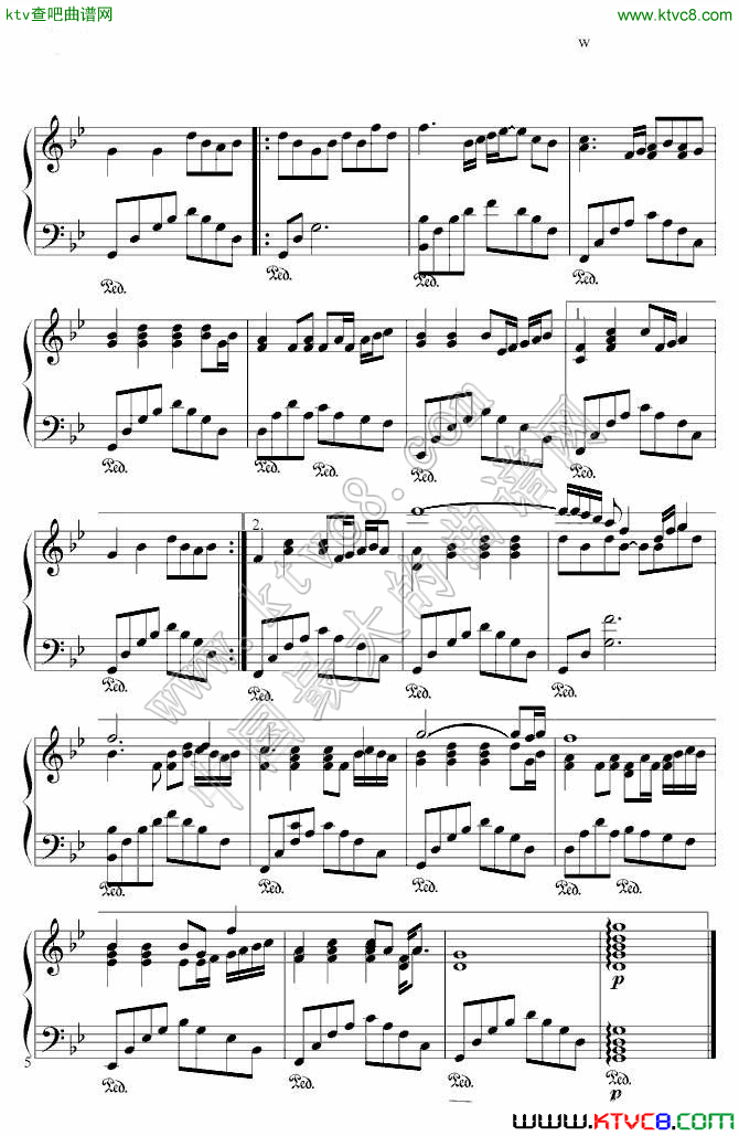黄昏 伴奏弹唱版钢琴曲谱（图5）