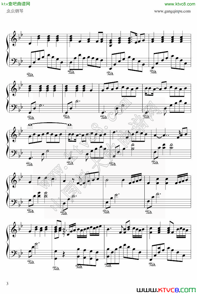 黄昏 伴奏弹唱版钢琴曲谱（图3）