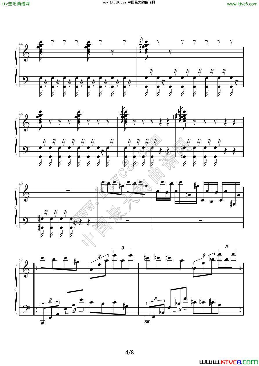 秋风秋雨（四）钢琴曲谱（图1）