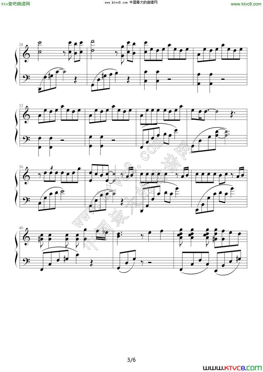 千与千寻片首曲(三)钢琴曲谱（图1）