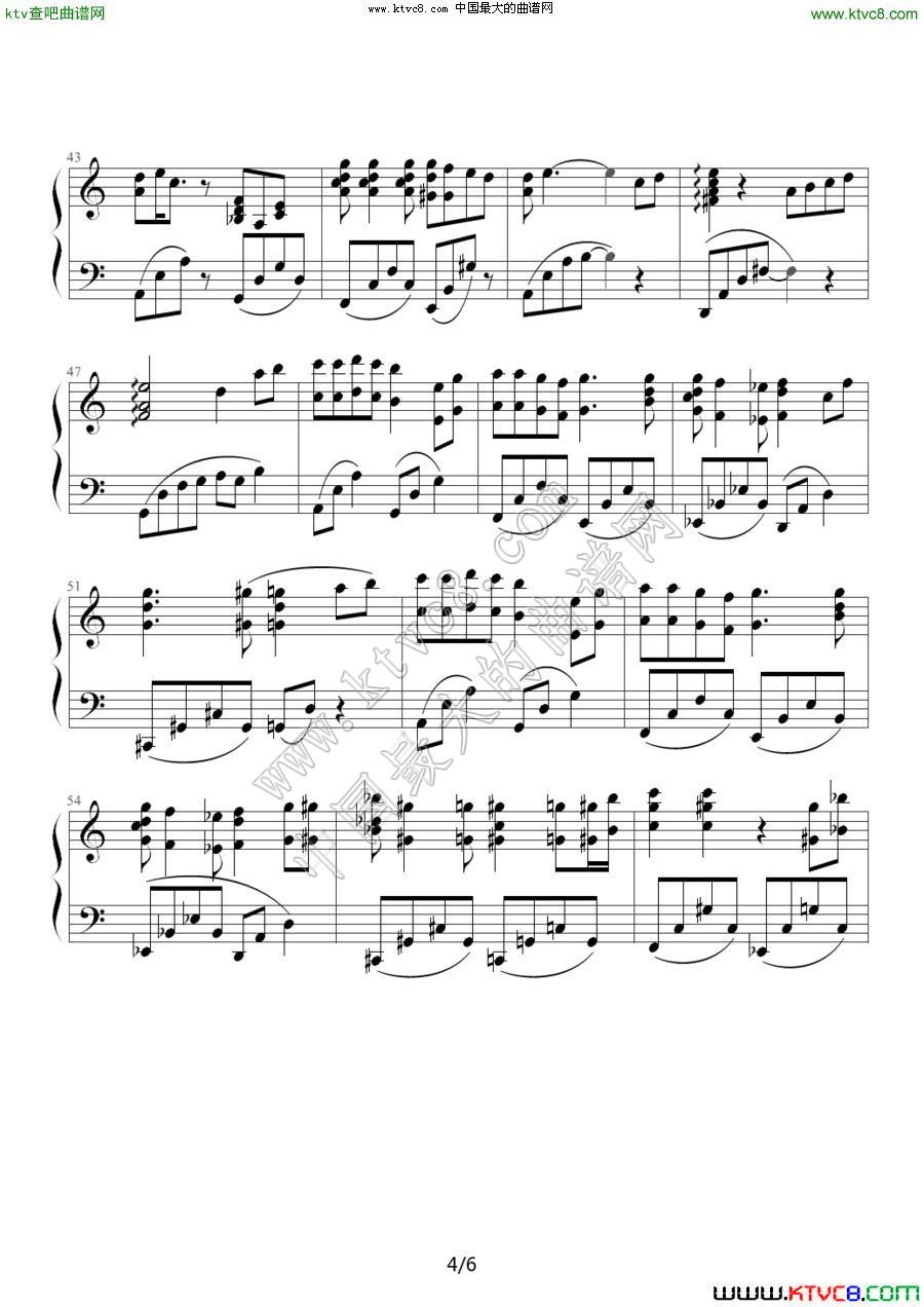 千与千寻片首曲(四)钢琴曲谱（图1）