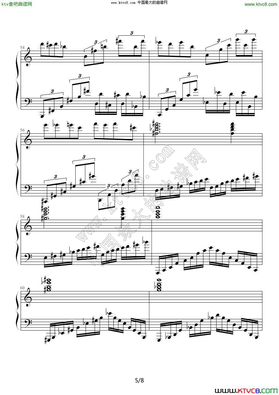 秋风秋雨（五）钢琴曲谱（图1）