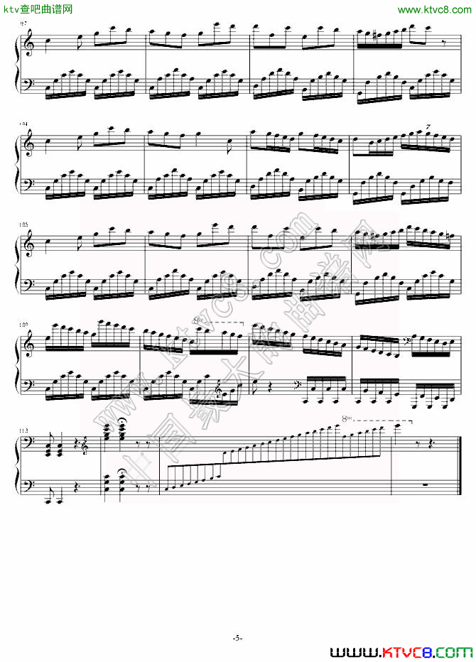 回旋曲（五）钢琴曲谱（图1）