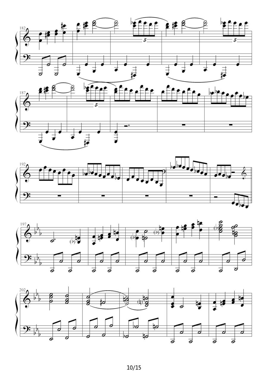 c小调第八钢琴奏鸣曲第一乐章（作品13号“悲怆”）钢琴曲谱（图10）