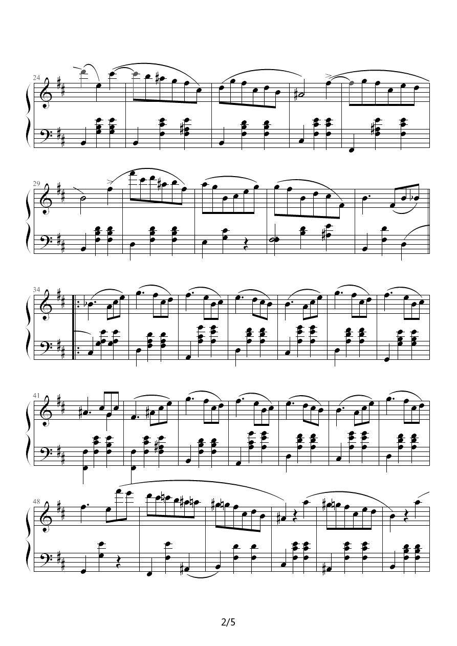 Waltes Op.69 No.2钢琴曲谱（图2）