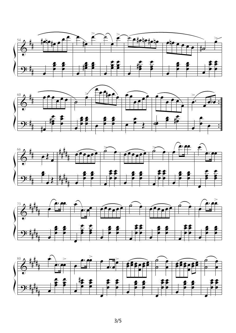 Waltes Op.69 No.2钢琴曲谱（图3）