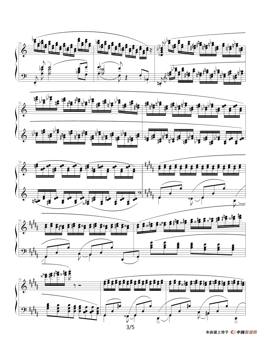 练习曲 Op.25  No.6钢琴曲谱（图2）