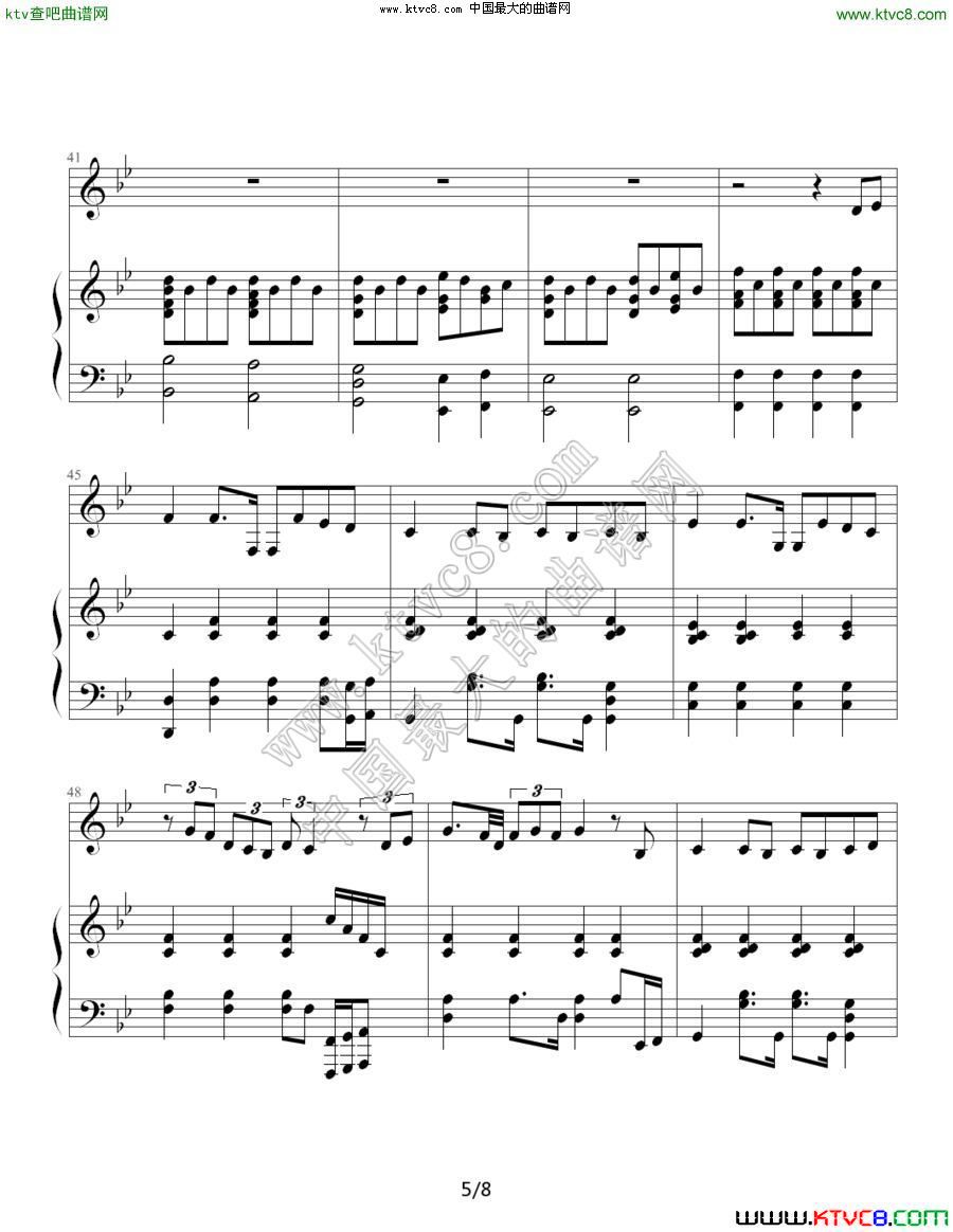 黑色幽默 伴奏（周杰伦）5钢琴曲谱（图1）