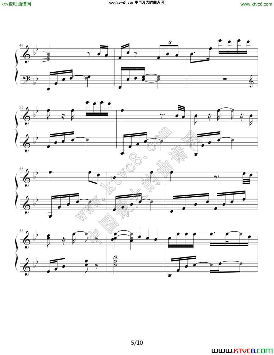 断点5钢琴曲谱（图1）