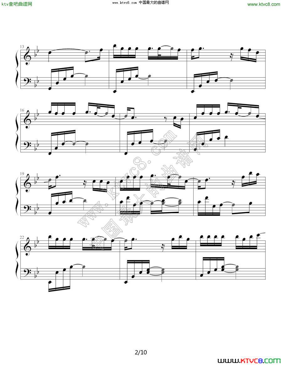断点2钢琴曲谱（图1）