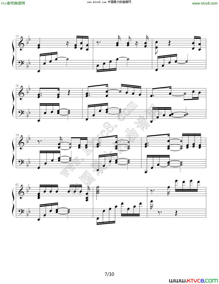 断点7钢琴曲谱（图1）