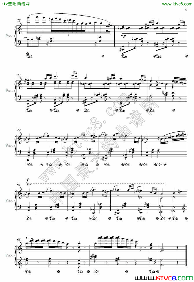 森林幻想曲4钢琴曲谱（图1）