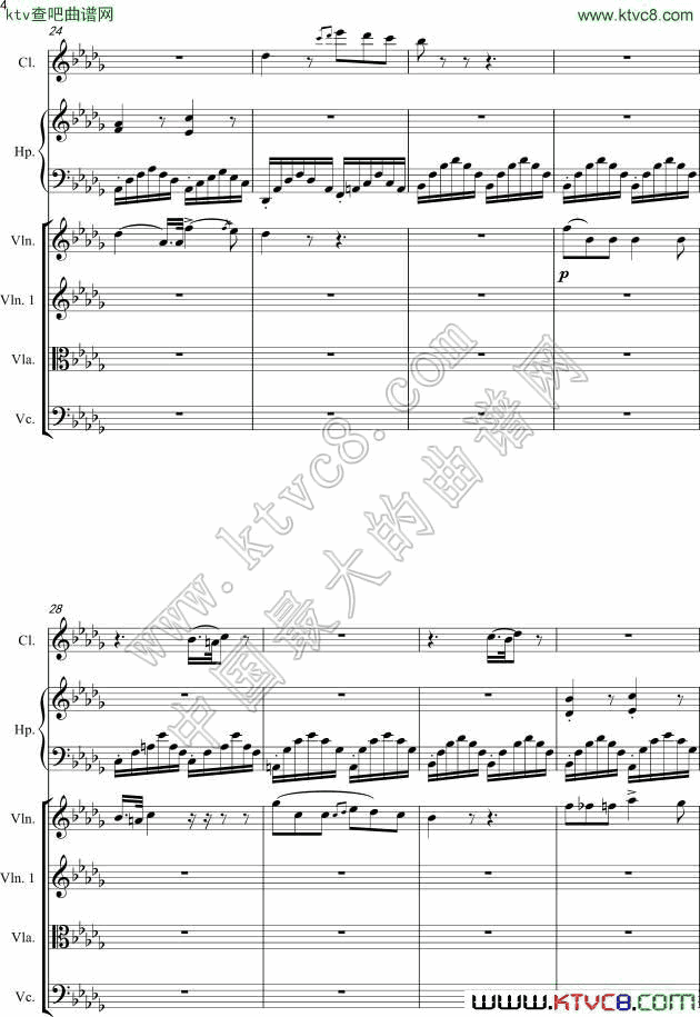 《偷洒一滴泪》改编小提琴版4钢琴曲谱（图1）