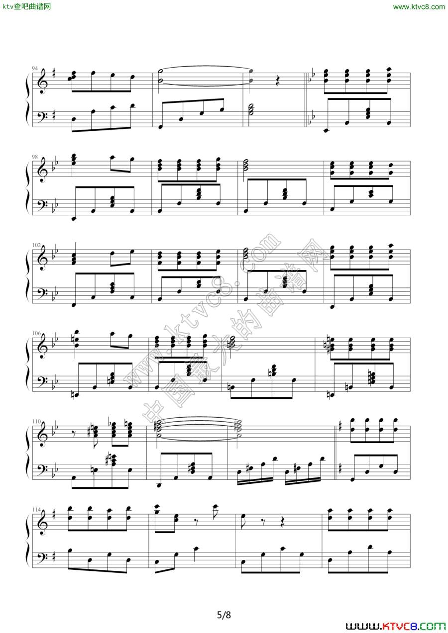 花仙子之歌5钢琴曲谱（图1）