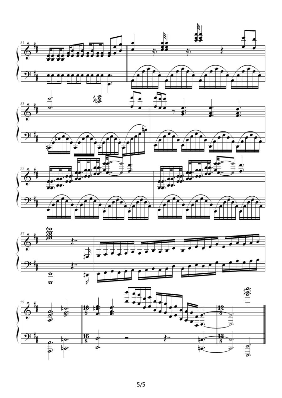 Nights In White Satin（白纱之夜）钢琴曲谱（图5）