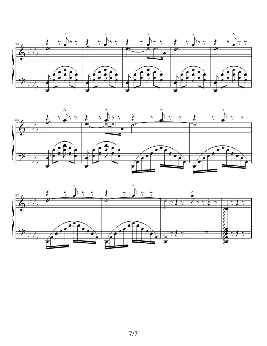 修道院钟声钢琴曲谱（图7）