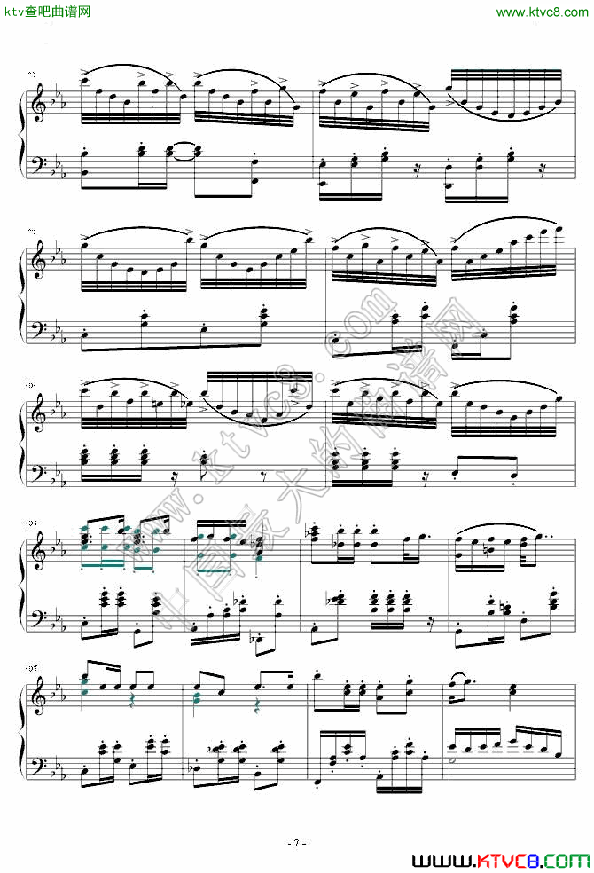 睫毛弯弯钢琴改编正式版7钢琴曲谱（图1）
