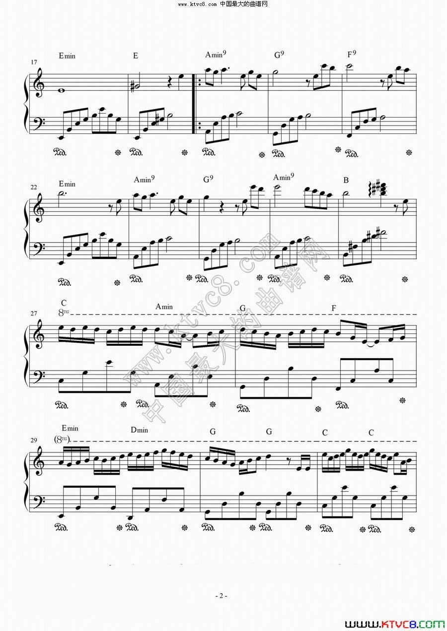风中的蒲公英2钢琴曲谱（图1）