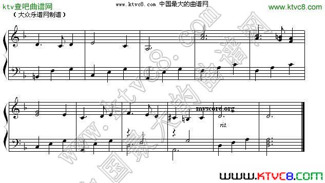 绿袖子（简易版）钢琴曲谱（图2）