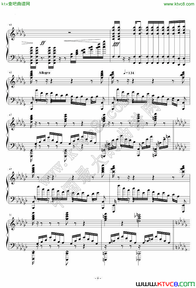 雷雨4钢琴曲谱（图1）