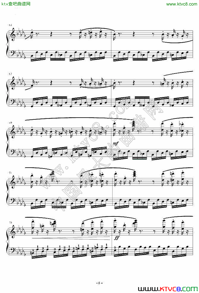 雷雨6钢琴曲谱（图1）