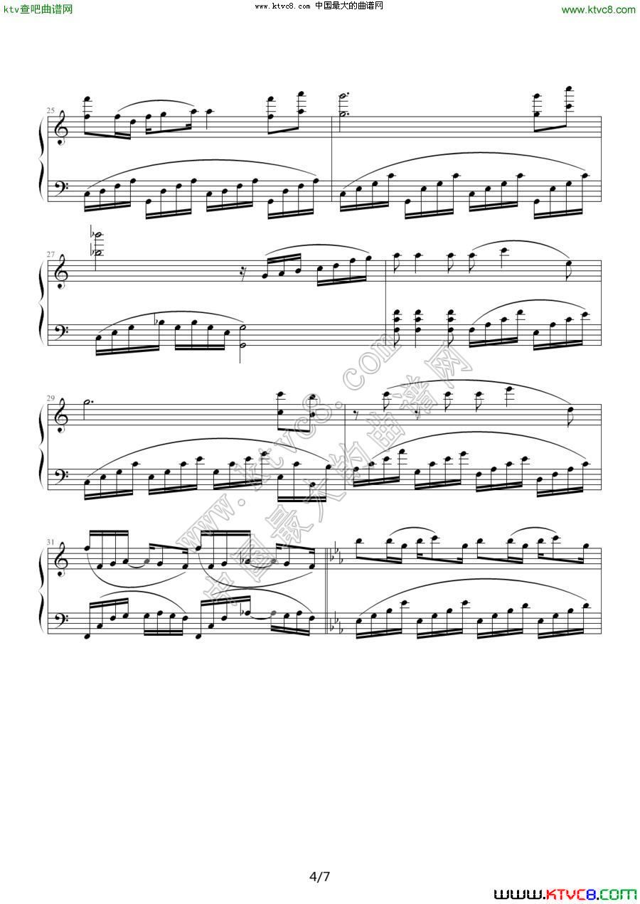 歌唱（理查德 克莱德曼）钢琴曲谱（图4）