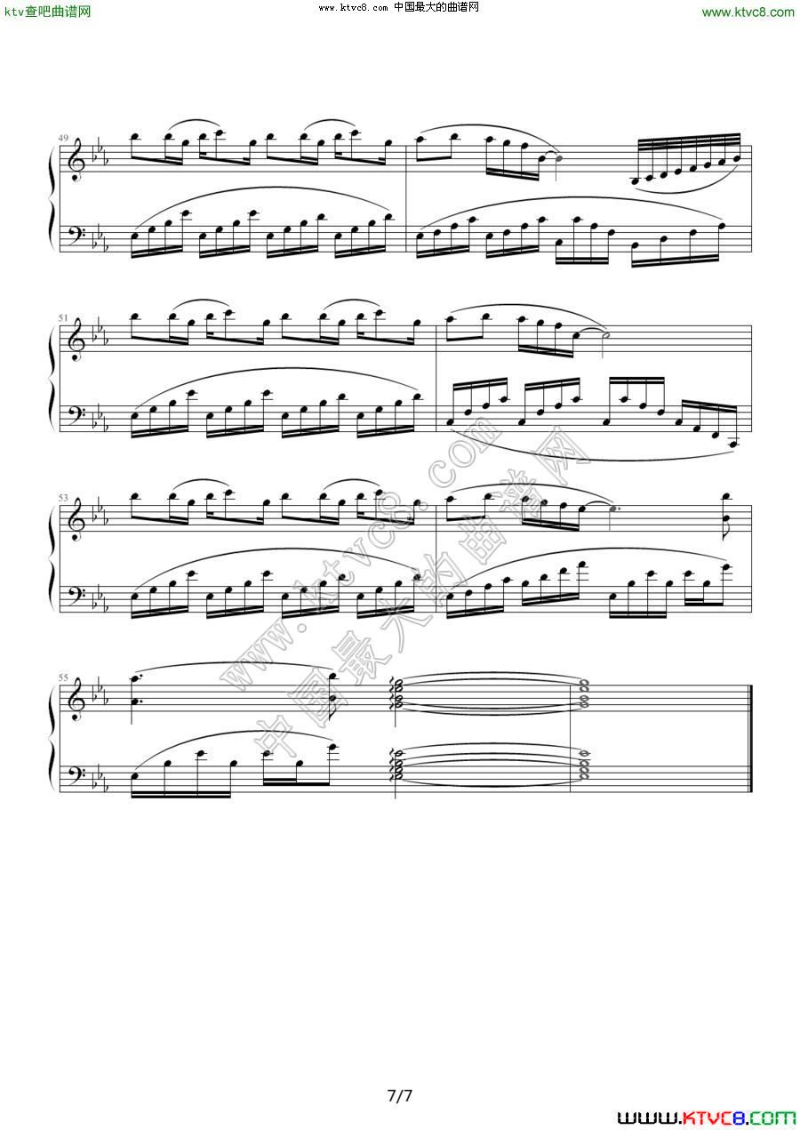 歌唱（理查德 克莱德曼）钢琴曲谱（图6）
