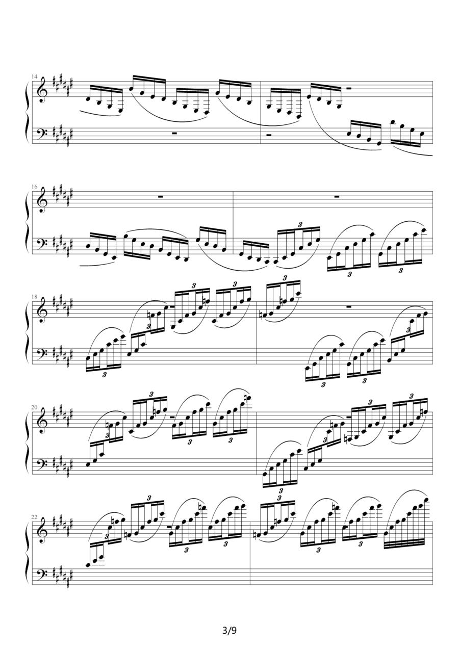 双人舞（选自《天鹅湖组曲》之四）钢琴曲谱（图3）