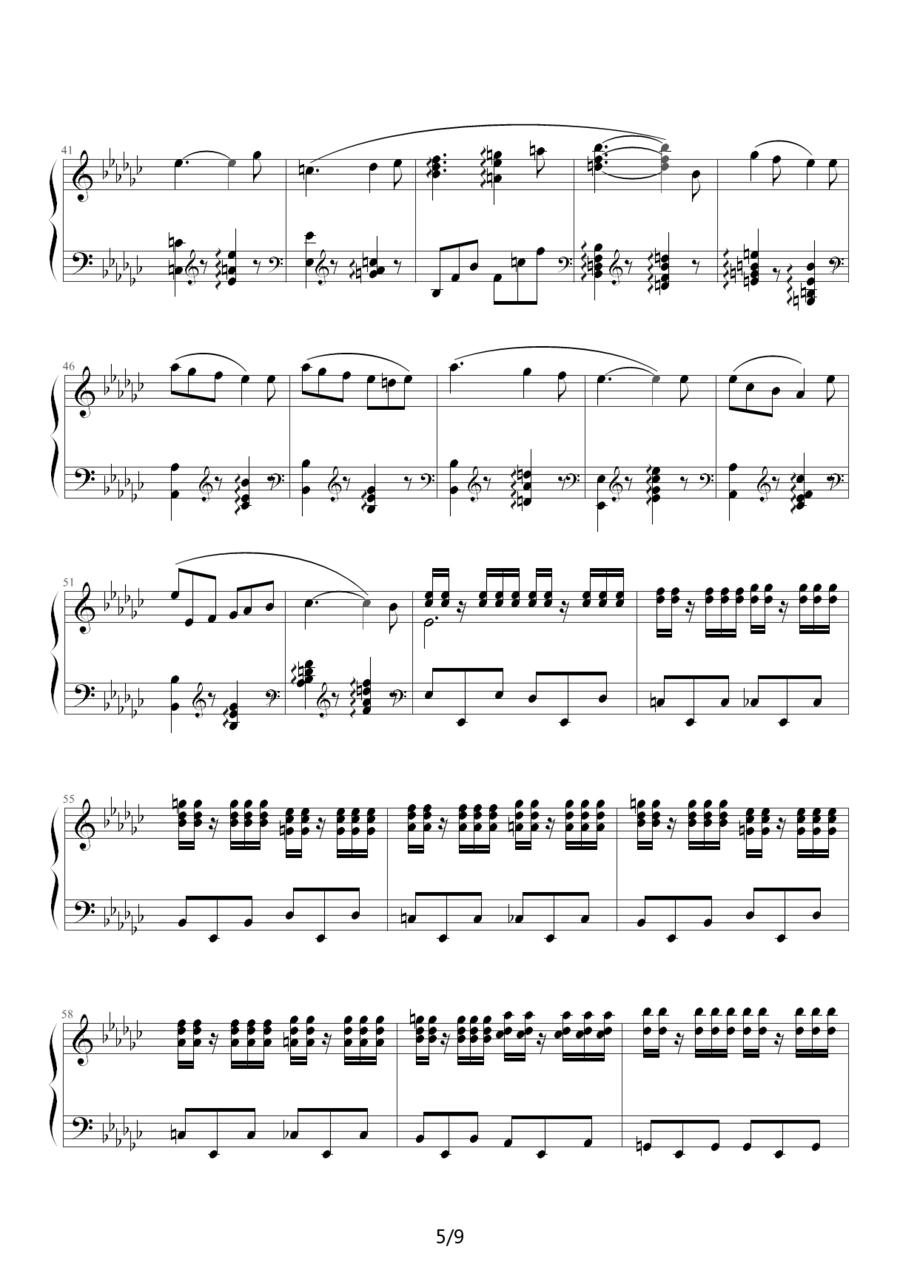 双人舞（选自《天鹅湖组曲》之四）钢琴曲谱（图5）