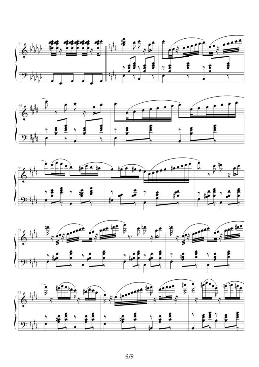 双人舞（选自《天鹅湖组曲》之四）钢琴曲谱（图6）