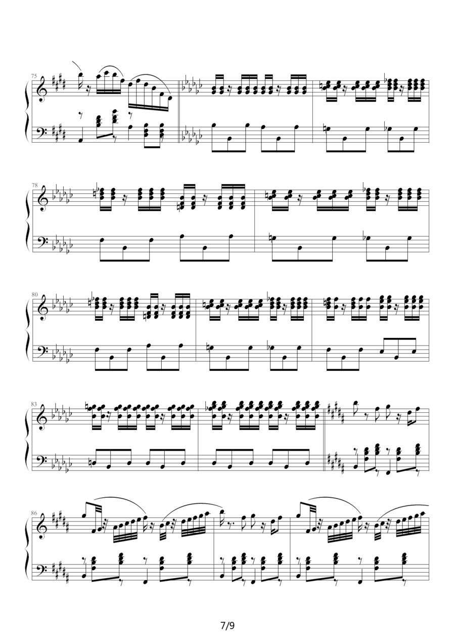 双人舞（选自《天鹅湖组曲》之四）钢琴曲谱（图7）