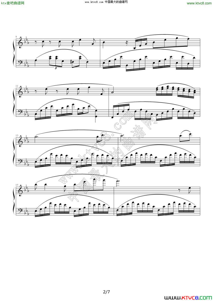 歌唱（理查德 克莱德曼）钢琴曲谱（图2）