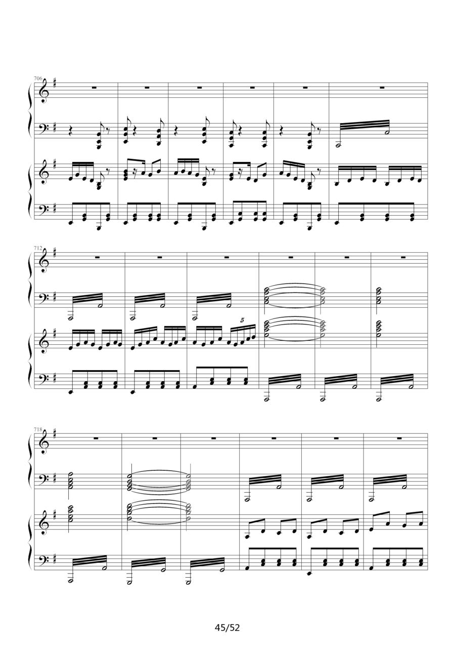 《功夫》主题曲钢琴曲谱（图45）