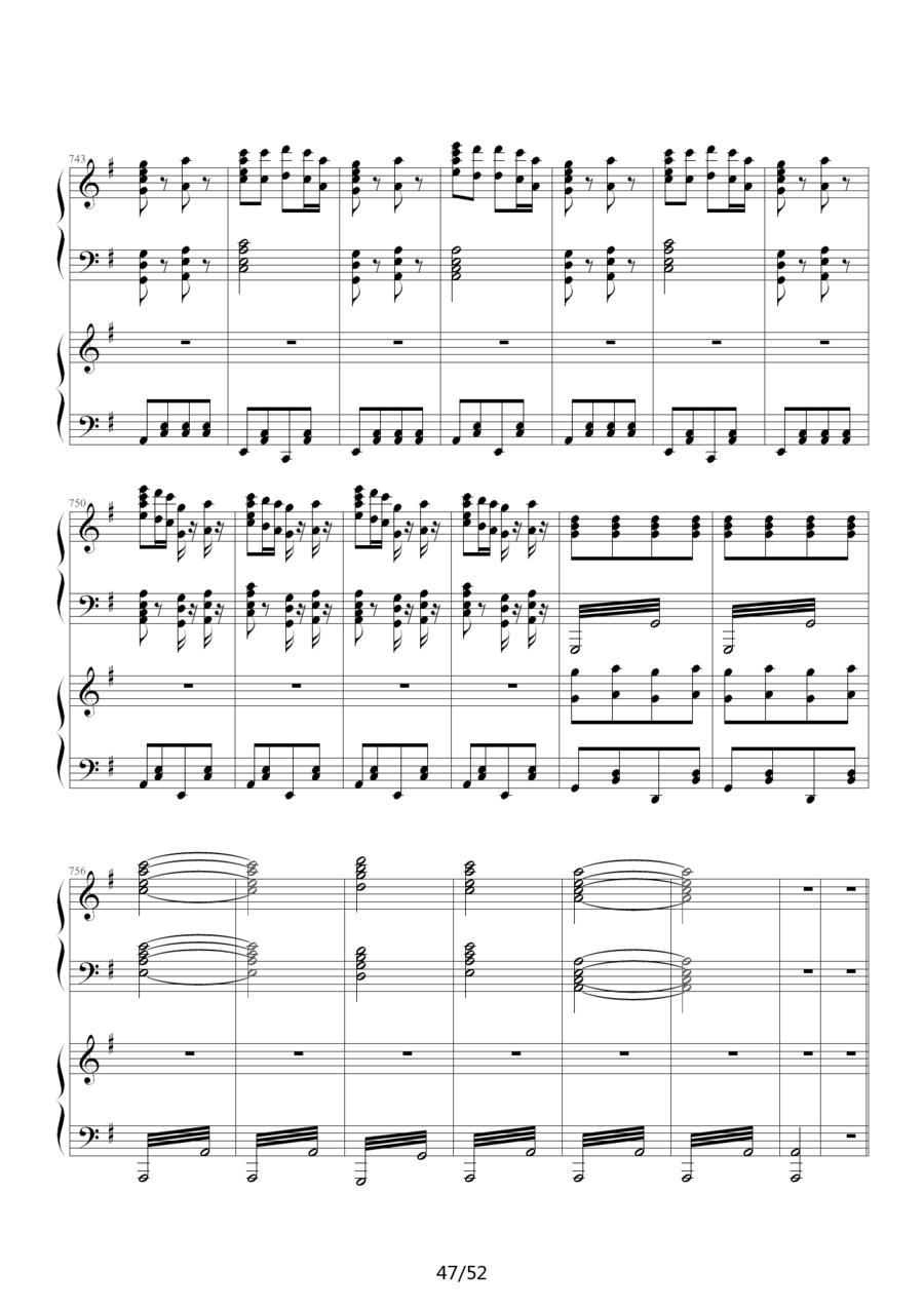 《功夫》主题曲钢琴曲谱（图47）